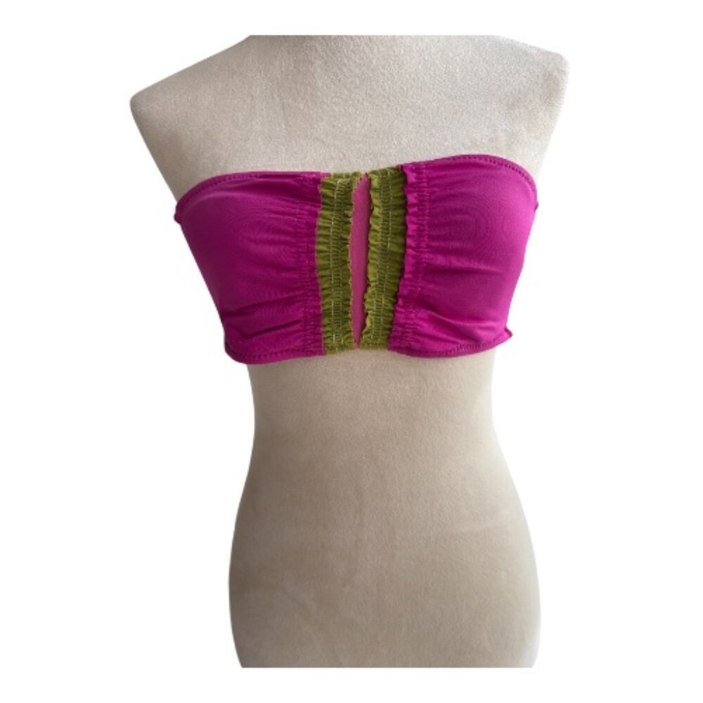 BECCA by Rebecca Virtue Bandeau Bikini Top L - Strapless Swimwear (2628-1)